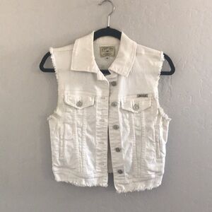 Just USA White Denim Vest
